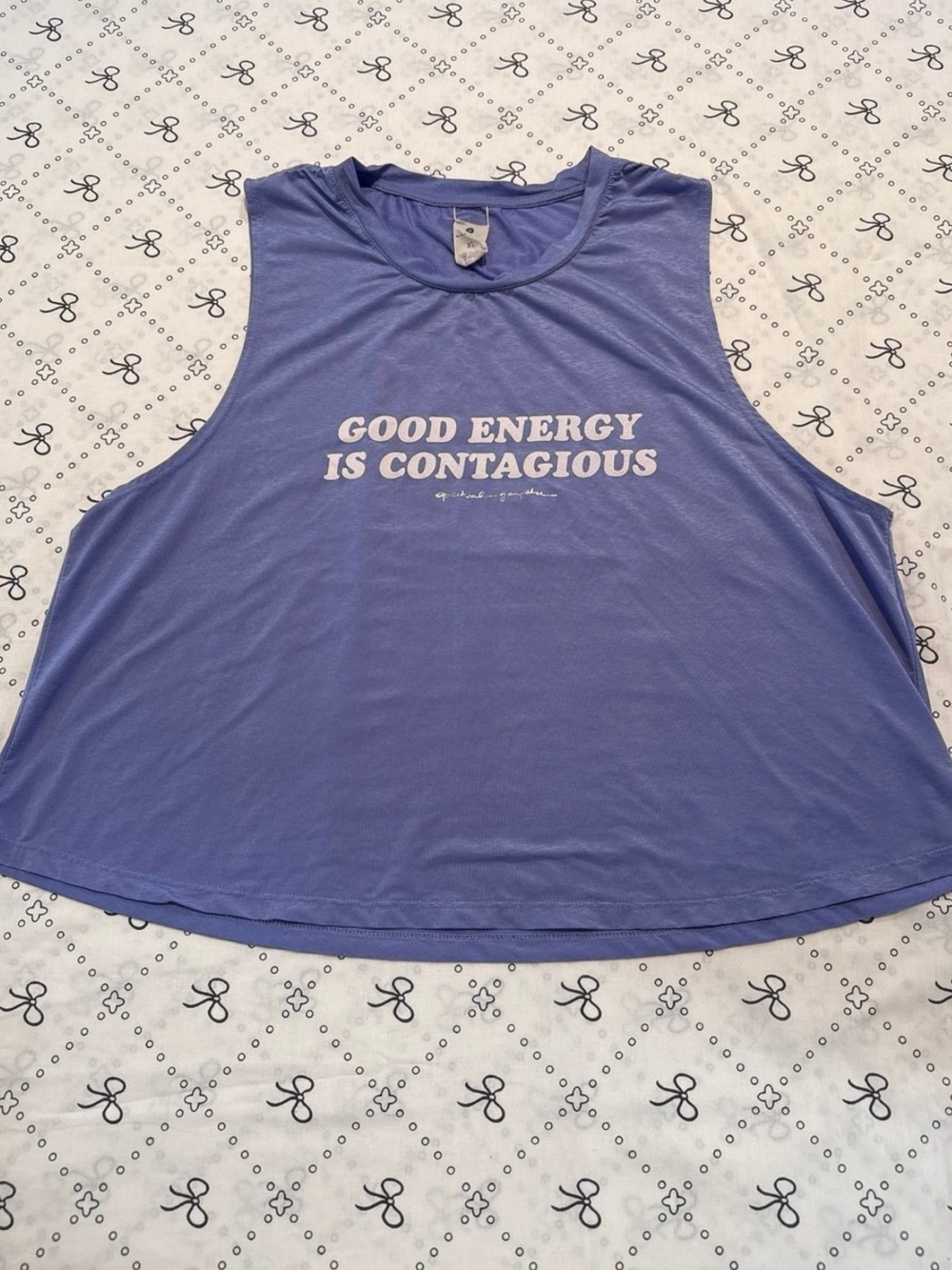 Spiritual Gangster Blur Good Energy Is Contagious Athletic Tank Top Size XL